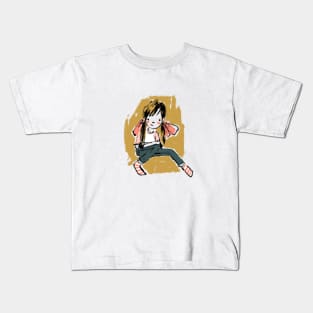 Retro Girl Relaxing Kids T-Shirt